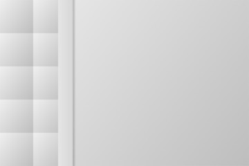 Abstract minimal 3d modern square background with white and grey color. Creative geometric rectangle pattern texture. Vector graphic illustration.