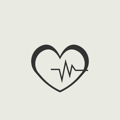 Monitor_heartbeat vector icon illustration sign