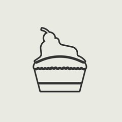 Muffins vector icon illustration sign