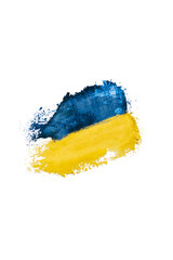 Malowana Flaga Ukrainy  - obrazy, fototapety, plakaty