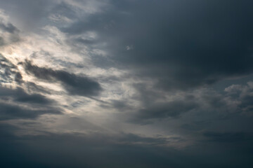 ciel couvert aux nuages gris