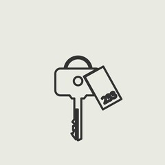 Room_key vector icon illustration sign