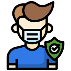 IMMUNITY filled outline icon,linear,outline,graphic,illustration