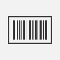 Barcode icon isolated flat design vector illustration.