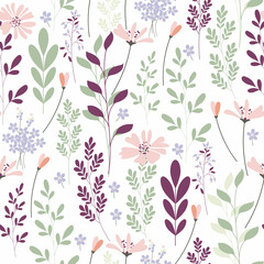 spring delicate flowers make up a seamless pattern