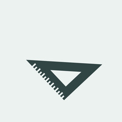 Triangle_ruler vector icon illustration sign
