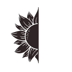 blooming yellow sunflowers full of sunflower seeds inside for decorating welcome cards