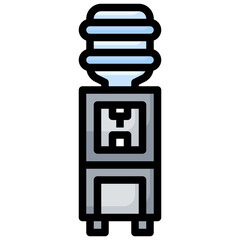 WATER DISPENSER filled outline icon,linear,outline,graphic,illustration