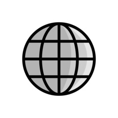 World Globe Icon Vector Design Template.