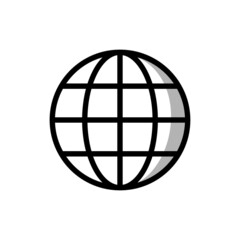 World Globe Icon Vector Design Template.