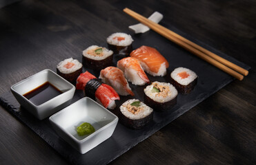 Fresh sushi variety