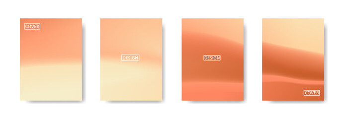 Fototapeta premium Set of abstract background with beautiful gradation color, colorful background for poster flyer banner backdrop.vertical banner.cool fluid background vector illustration