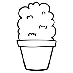 plant pot hand drawn outline design illustration for web, wedsite, application, presentation, Graphics design, branding, etc.