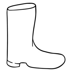 agriculture boot hand drawn outline design illustration for web, wedsite, application, presentation, Graphics design, branding, etc.