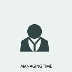 Managing_time vector icon illustration sign