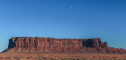 Moonrise Over Sentinel Mesa, Monument Valley, Utah