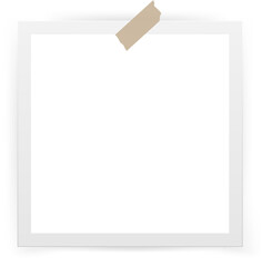 Vintage  empty photo  frame with adhesive tape.