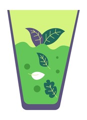 Organic and natural beverage, smoothie vector
