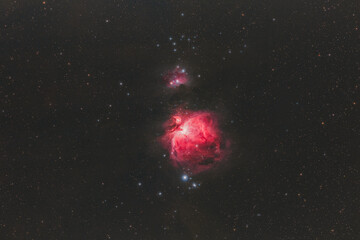 The Orion Nebula photographed from Mannheim in Germany.