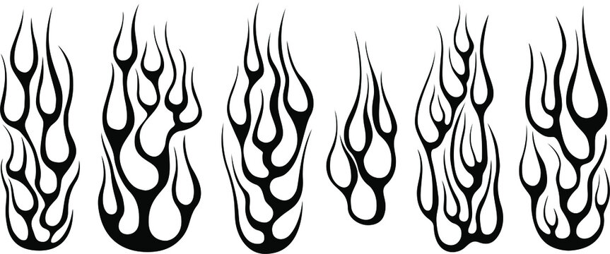 Hot Rod Flame Silhouette Blaze Graphic For Car Hoods And Roofs Ideal For  Decal Sticker Stencil And Tattoo Design Too Royalty Free SVG Cliparts  Vectors And Stock Illustration Image 166017649