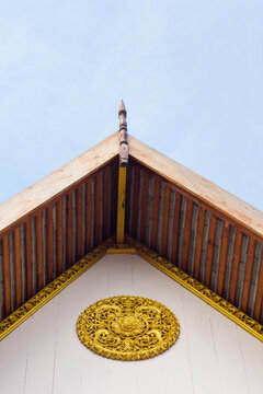 Wood Gable Apex With Sky, Lanna Style