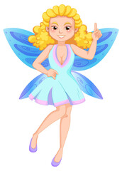 Fantastic fairy girl cartoon character