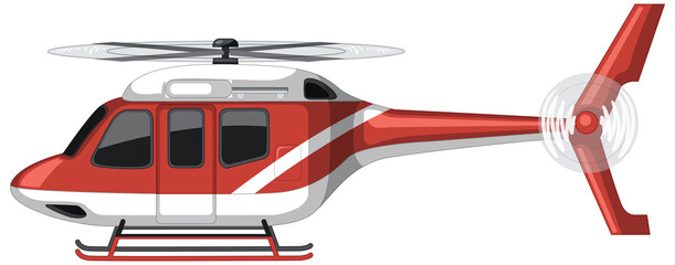 Emergency helicopter on white background © GraphicsRF