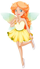 Beautiful fairy girl cartoon character