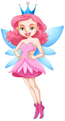 Beautiful fairy girl cartoon character