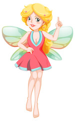Fantastic fairy girl cartoon character