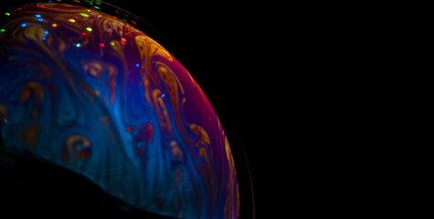 bubble with the appearance of a planet