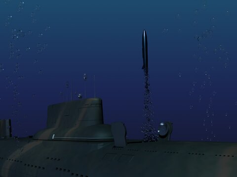 submarino Typhoon bajo el agua