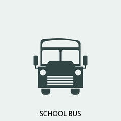 School_bus vector icon illustration sign
