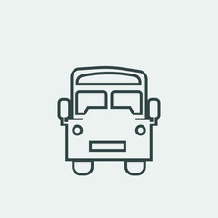 School_bus vector icon illustration sign