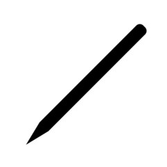 Pencil black icon  for graphic design, logo, web site, social media, mobile app,  illustration