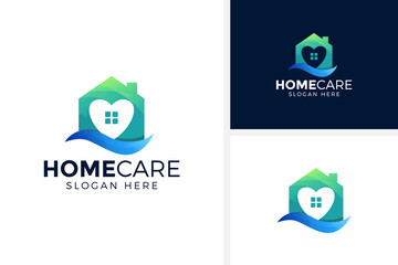 home care logo design vector illustration