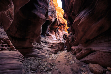 Buckskin Gulch Slot Canyon at Wire Pass Trail, Kanab, Utah