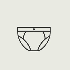 Underwear vector icon illustration sign