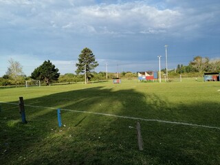 soccer field with a ball