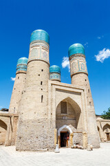 Exterior of the Chor Minor Madrassah in Bukhara, Uzbekistan, Central Asia