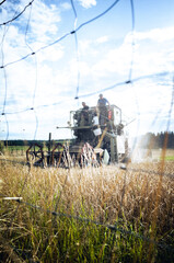 old tractor in field