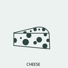 Cheese vector icon illustration sign