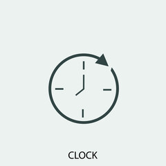 Clock vector icon illustration sign