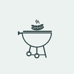 Grill vector icon illustration sign