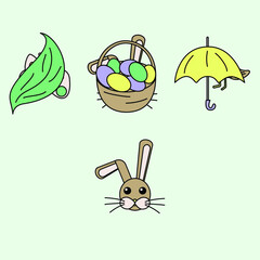 Riddle for children with a rabbit, find where he hid. Vector illustration for children.