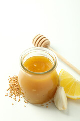 Concept of tasty food with sauce, close up