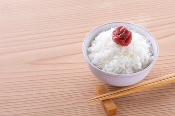 ごはんと梅干し