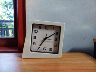 clock on the table