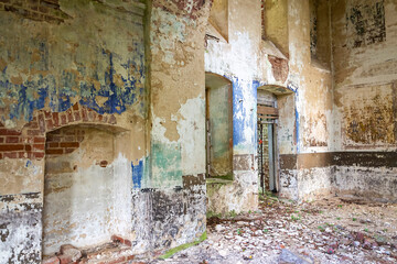interior of the destroyed Orthodox church