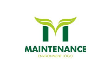 Letter M Leaf Logo : Suitable for Agriculture Theme, Environment Theme, Initial Theme, Infographics and Other Graphic Related Assets.